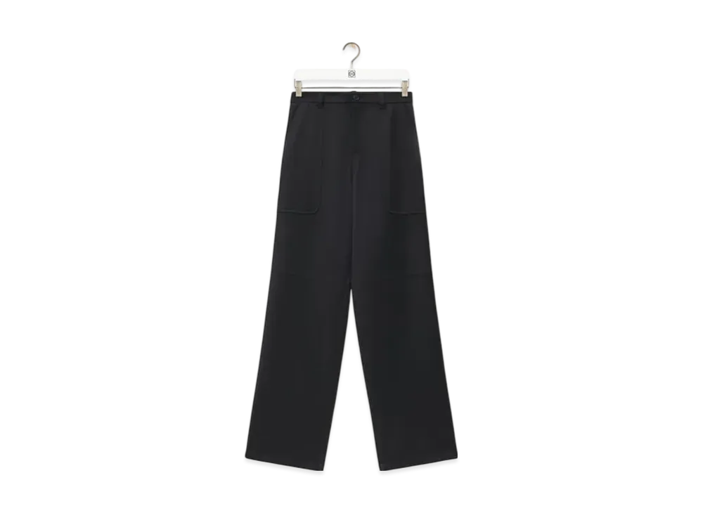 ロエベ メンズ カーゴ トラウザーズ (ウール) "ブラック" H526Y04X54-1100