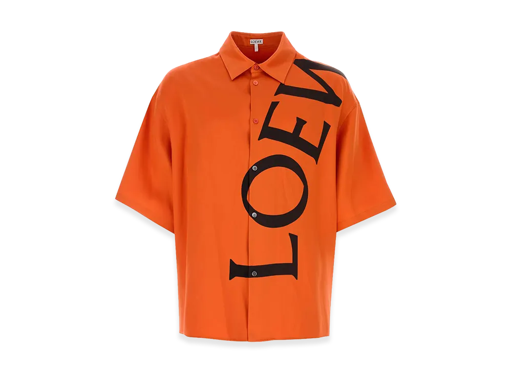 LOEWE Orange Silk Shirt "Orange"