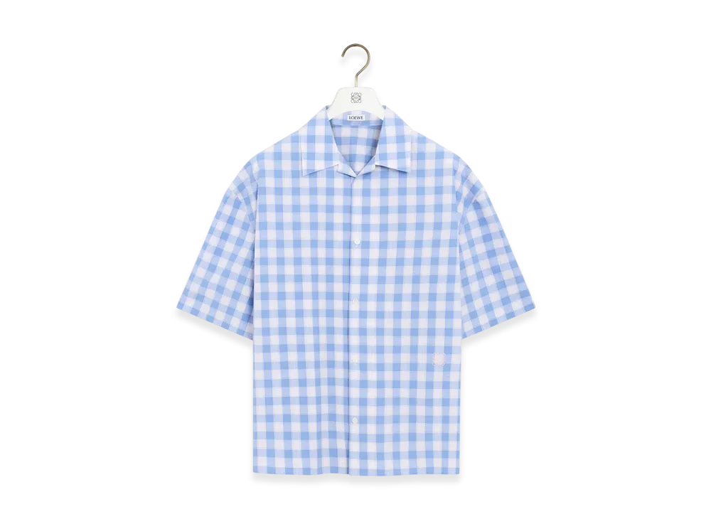 LOEWE Short-Sleeve Shirt "Blue/White"