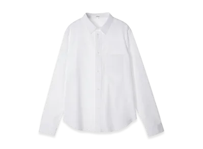LOEWE Men's Long Sleeve Regular Collar Shirt "White"