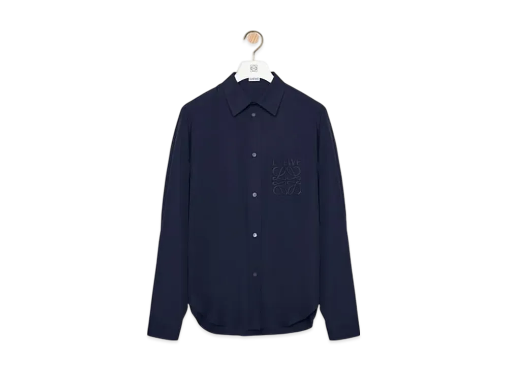 LOEWE Men's Shirt in Cotton "Navy Blue"