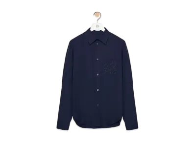 LOEWE Men's Shirt in Cotton "Navy Blue"