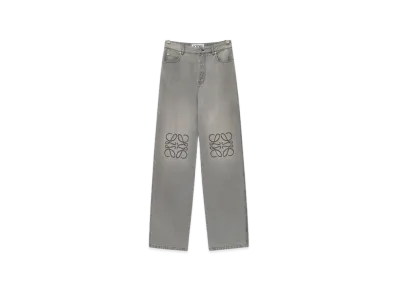 LOEWE Anagram Baggy Jeans in Denim "Grey Melange"