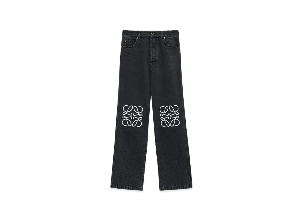 LOEWE Anagram Baggy Jeans in Denim "Black"