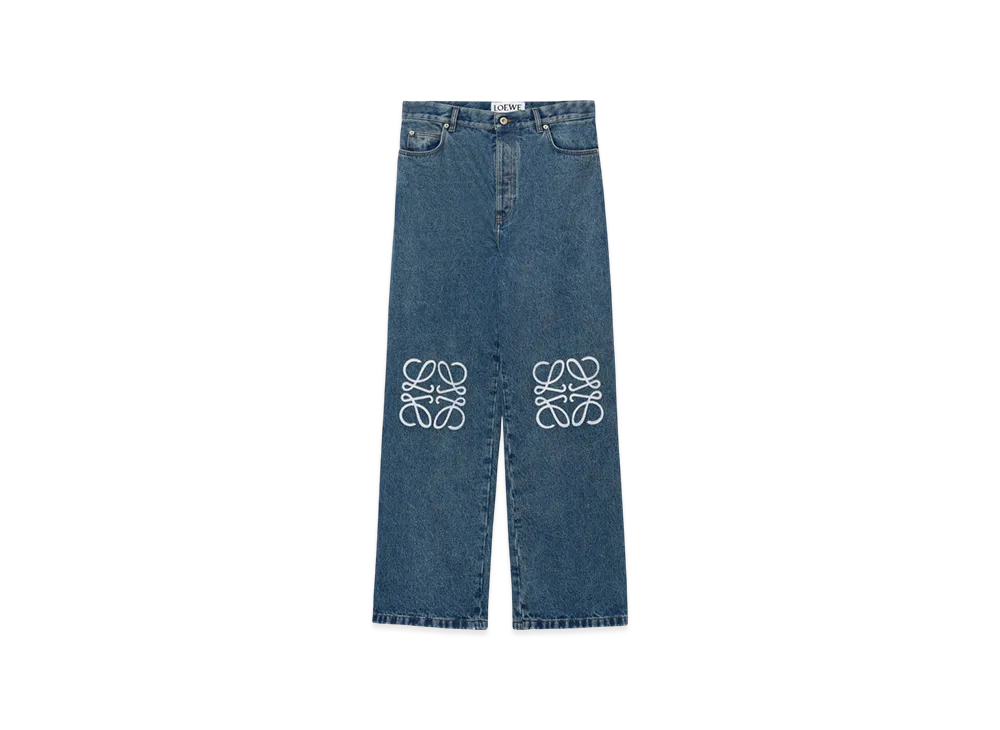 LOEWE Anagram baggy jeans "Mid Blue Denim"