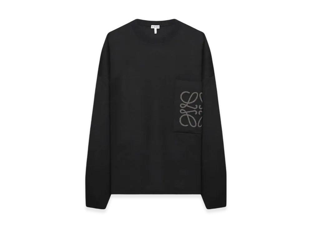 LOEWE Anagram Sweater in Cotton "Black"