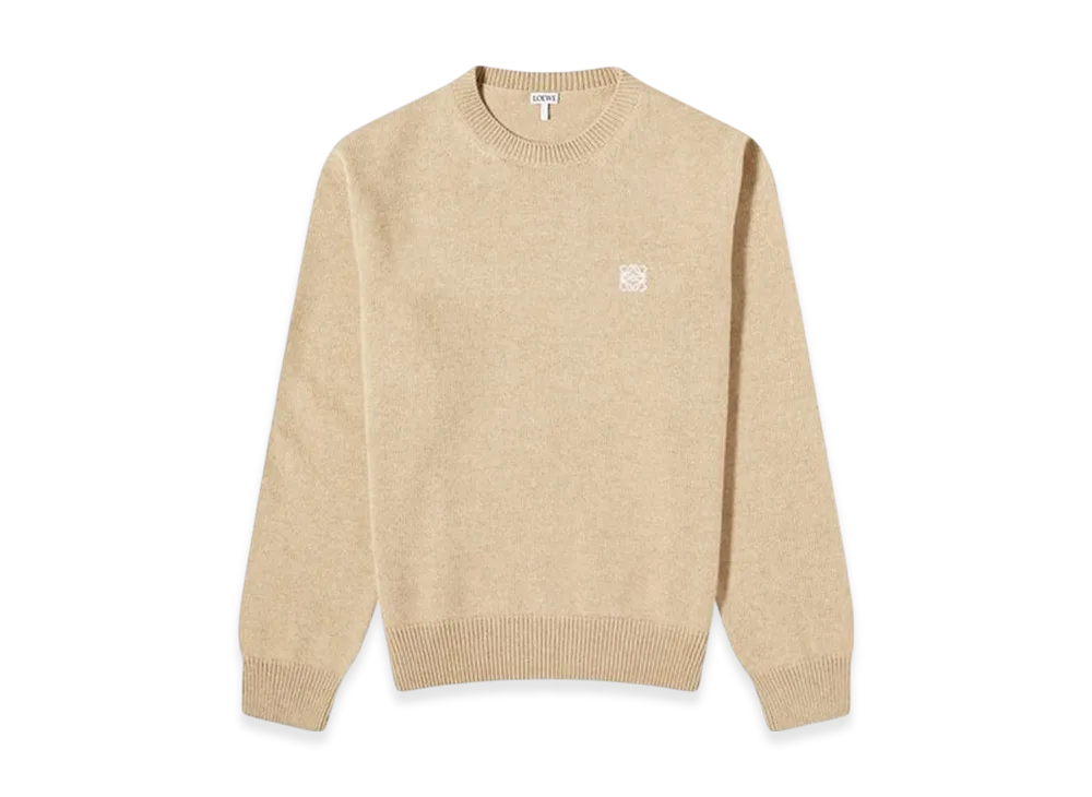 LOEWE Sweater In Wool Melange "Mid Blue Denim"