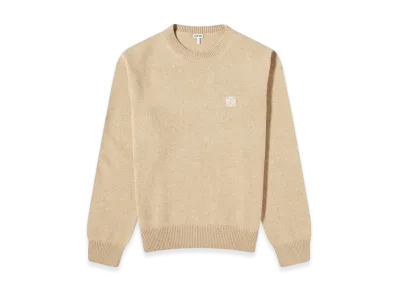 LOEWE Sweater In Wool Melange "Mid Blue Denim"