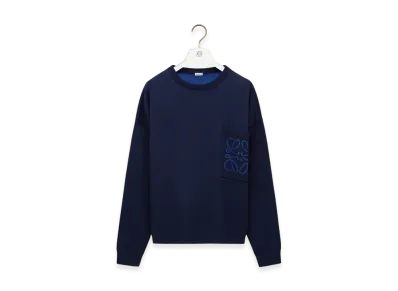LOEWE Anagram Pocket Sweater "Navy Blue"