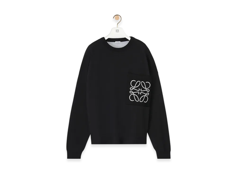 LOEWE Anagram Pocket Sweater "Black/White"
