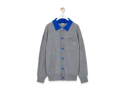 LOEWE Polo Cardigan "Grey/Blue"