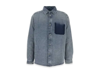 LOEWE Cotton Blend Oversize Shirt "Blue"
