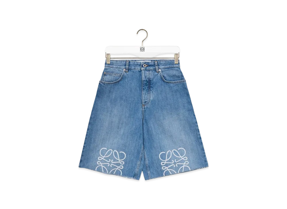 LOEWE Anagram Shorts "Washed Denim"