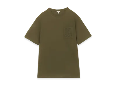 LOEWE Men's Relaxed Fit Crew-Neck T-Shirt "Khaki Green"