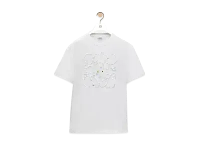 LOEWE Men's Relaxed Fit T-Shirt in Cotton "White"