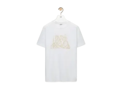 LOEWE Men's Relaxed Fit T-Shirt in Cotton "White"