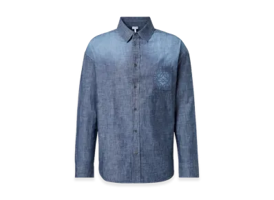 LOEWE Anagram Cotton Poplin Shirt "Denim"