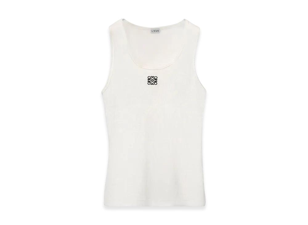 LOEWE Anagram Tank Top in Cotton "White"