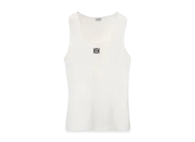 LOEWE Anagram Tank Top in Cotton "White"
