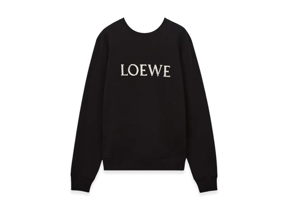 LOEWE Regular Fit Sweatshirt in Cotton "Black"