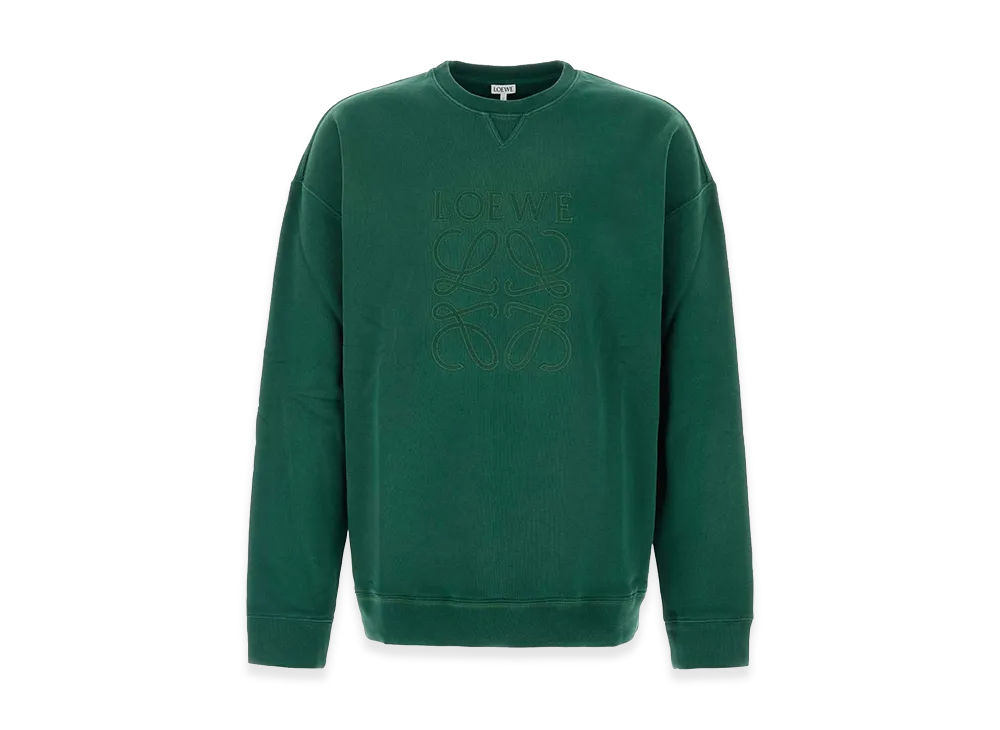 LOEWE Dark Green Cotton Sweatshirt "Green"