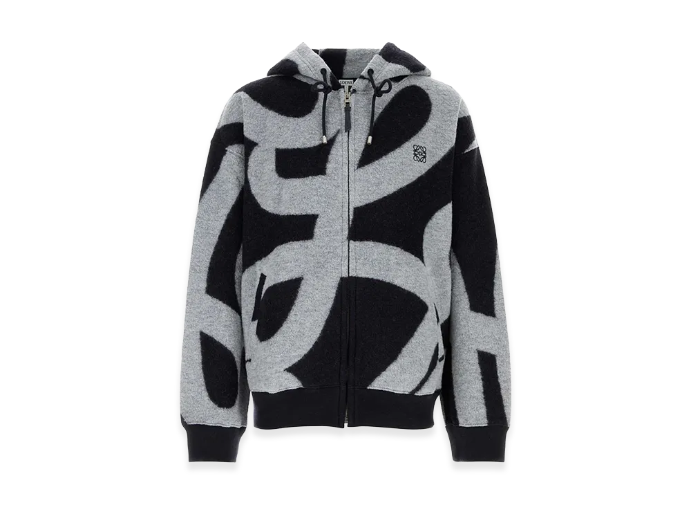 LOEWE Embroidered Wool Blend Sweatshirt "Printed"