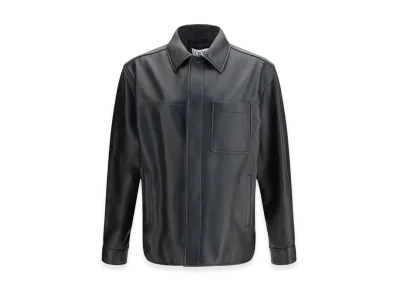 LOEWE Nappa Leather Overshirt "Black"