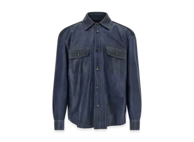 LOEWE Lambskin Shirt Jacket "Blue"
