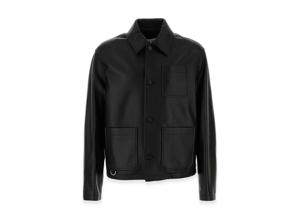 LOEWE Black Leather Jacket "Black"