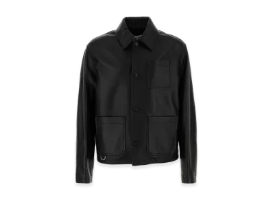 LOEWE Black Leather Jacket "Black"
