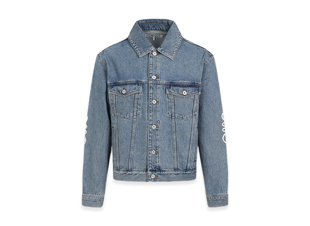 LOEWE Anagram Jacket In Denim "Mid Blue Denim"