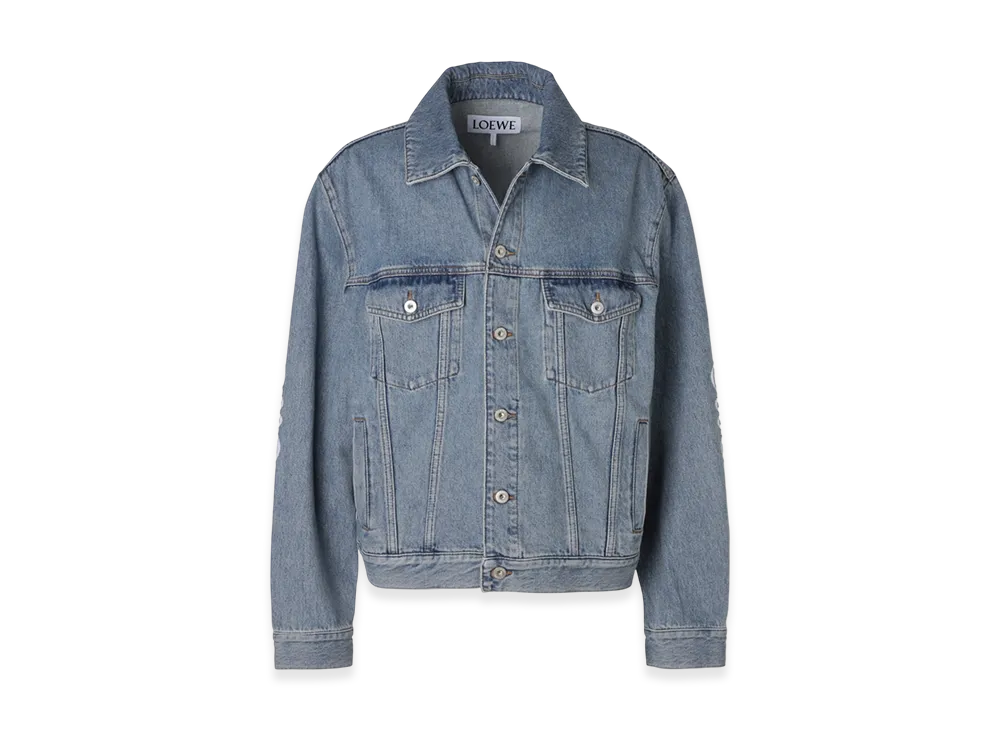 LOEWE Men's Anagram Denim Jacket "Mid Blue Denim"