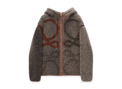 LOEWE Hooded Jacket in Wool "Beige/Khaki Green"