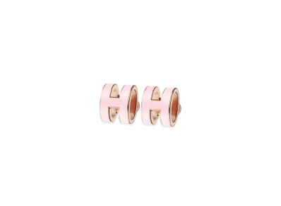 Hermes Pop H Earrings "Rose Gold/Rose Dragee"