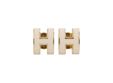 Hermes Pop H Mini Earrings "Rose Eglantine"