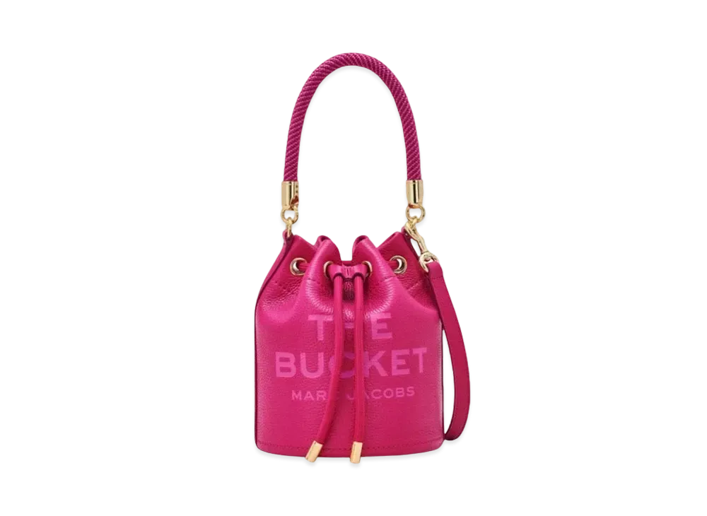 Marc Jacobs The Leather Bucket Bag "Lipstick Pink"