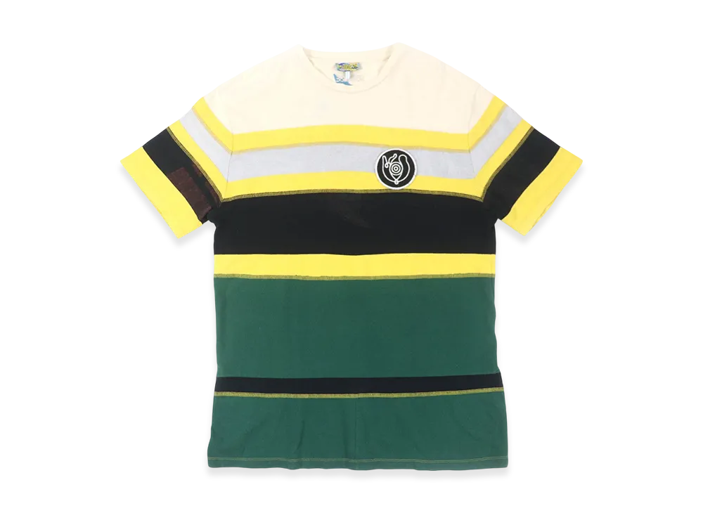 LOEWE Logo Patch Crew Neck Short Sleeve T-Shirt "Yellow/Black/Green"