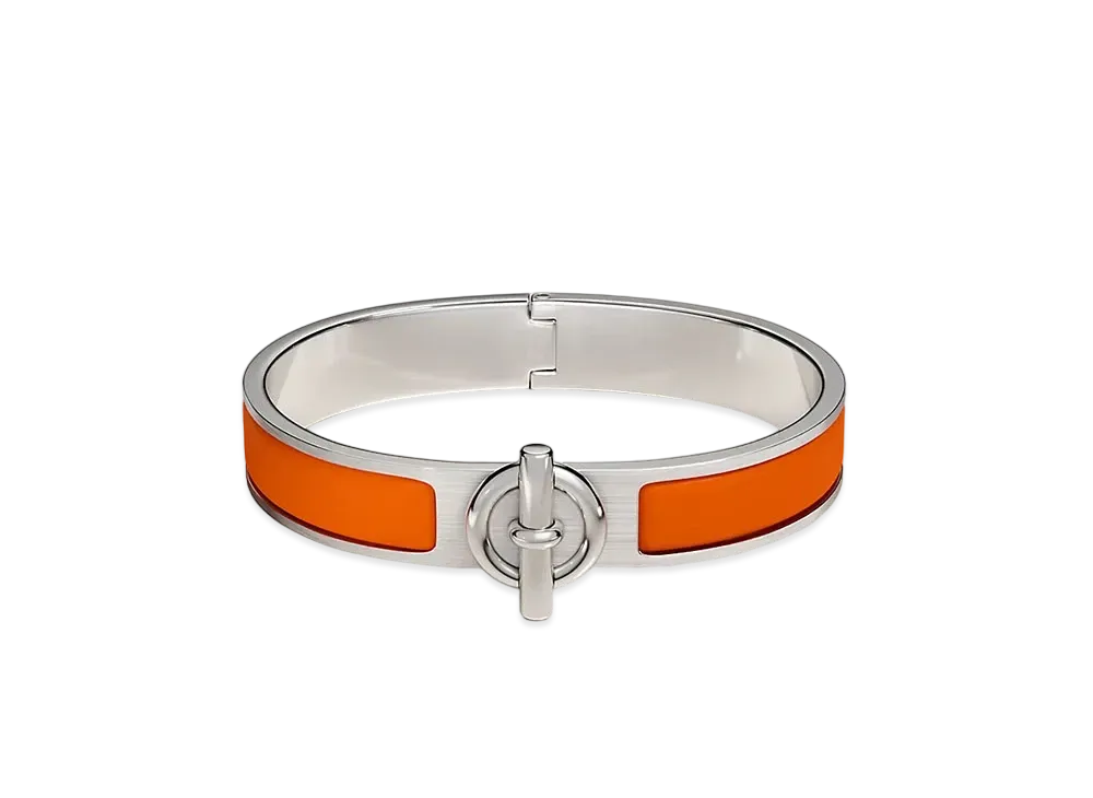 Hermes Clic Glenan Bracelet "Orange Mat/Palladium"