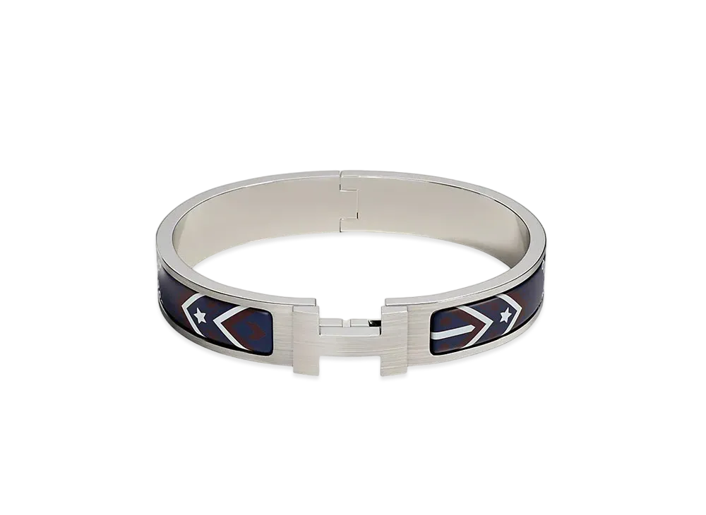 Hermes Clic HH Bandana Bracelet "Casaque Nuit/Palladium"