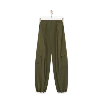LOEWE x On Pleated Cargo Trousers (Technical Shell) "Khaki Green"