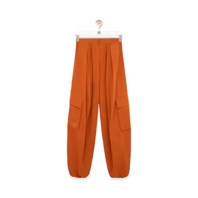 LOEWE x On Pleated Cargo Trousers (Technical Shell) "Dark Orange"