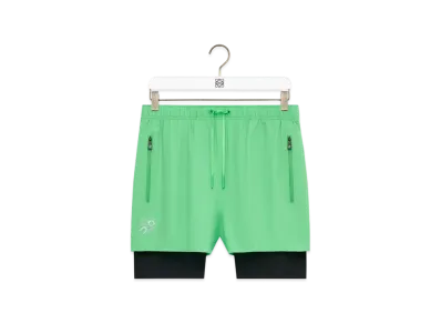LOEWE x On Men's Performance Shorts in Technical Shell "Green"