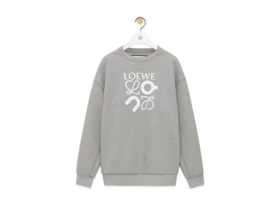 LOEWE x On Sweatshirt in Technical Jersey "Grey Melange"