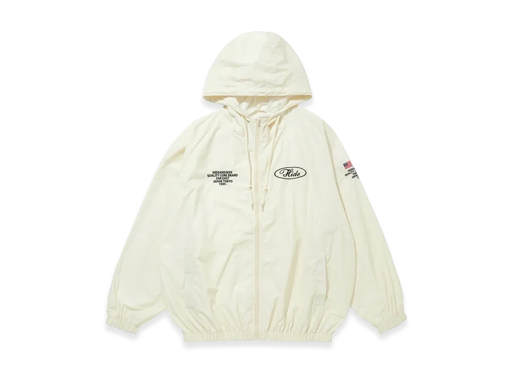 Hide and Seek Nylon Zip Hooded Jacket(26SS) "White"