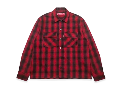 Hide and Seek Wool Ombre Check L/S Jacket "Red"
