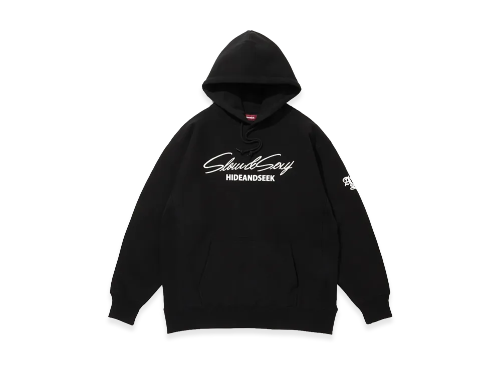 Hide and Seek Slow&Sexy Hooded Sweat Shirt "Black/White"