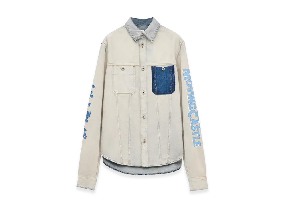 LOEWE x Howl's Moving Castle Moving Castle Overshirt in Denim "Indigo Blue"