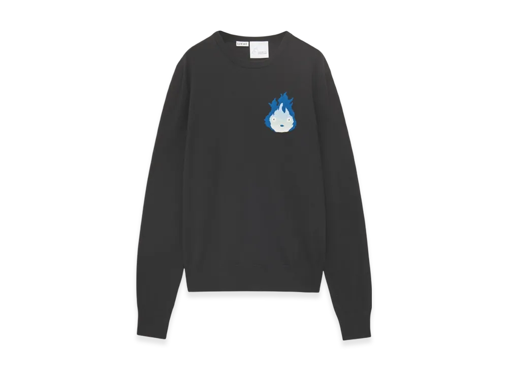 LOEWE x Howl's Moving Castle Calcifer Sweater in Wool "Black"