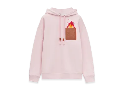 LOEWE x Howl's Moving Castle Calcifer Leather Patch in Cotton "Chalk"