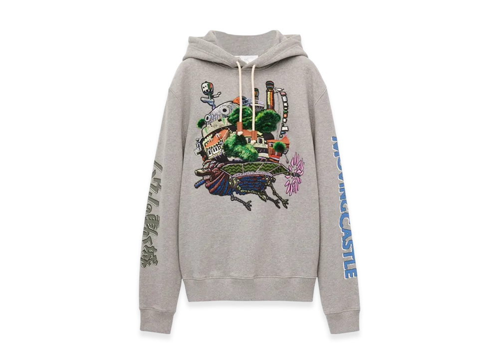 LOEWE x Howl's Moving Castle Moving Castle Embroidered in Cotton "Grey"